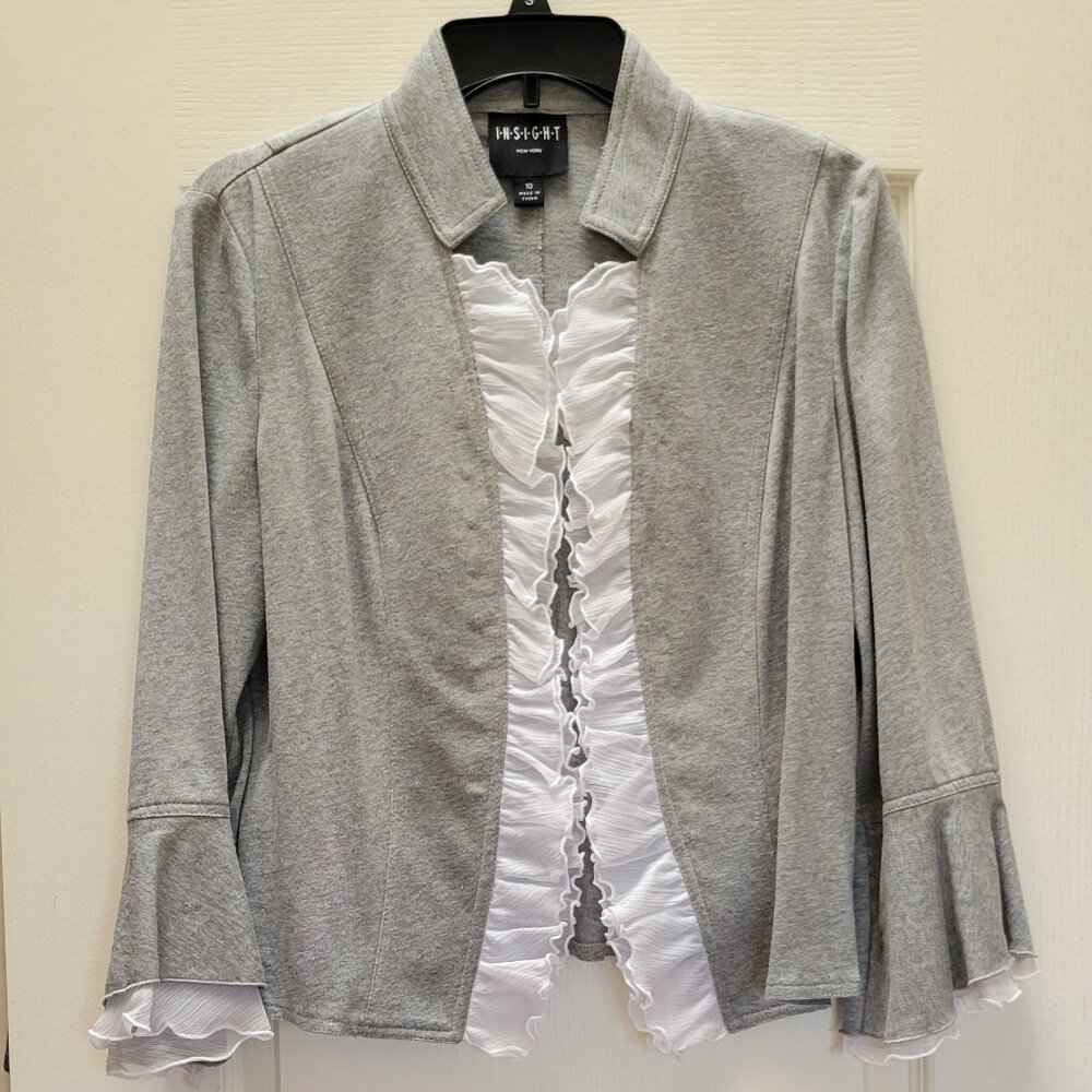 Casual Ruffle Jacket Sweater Lightweight Sweatshirt Fabric